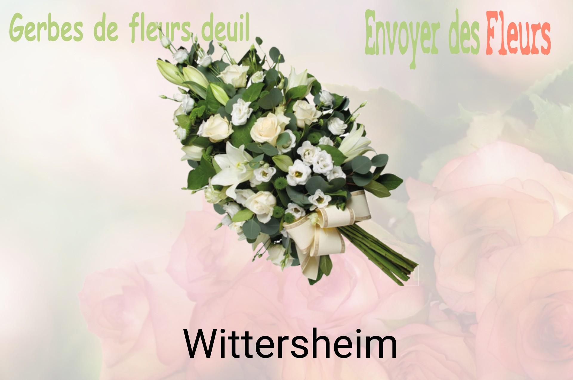 Gerbe de fleurs de deuil livrée à Wittersheim
